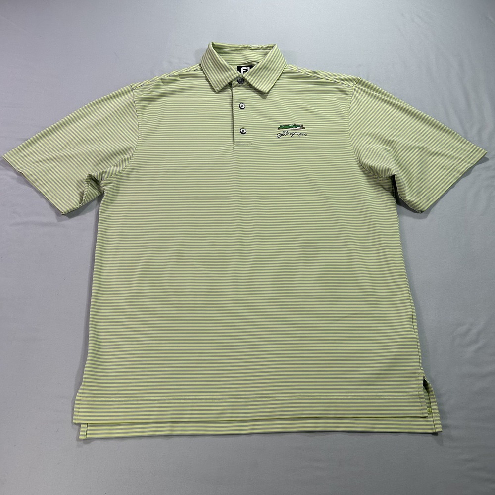 The Coeur D'Alene Footjoy Polo Shirt Mens Medium Green Performance Stretch Golf